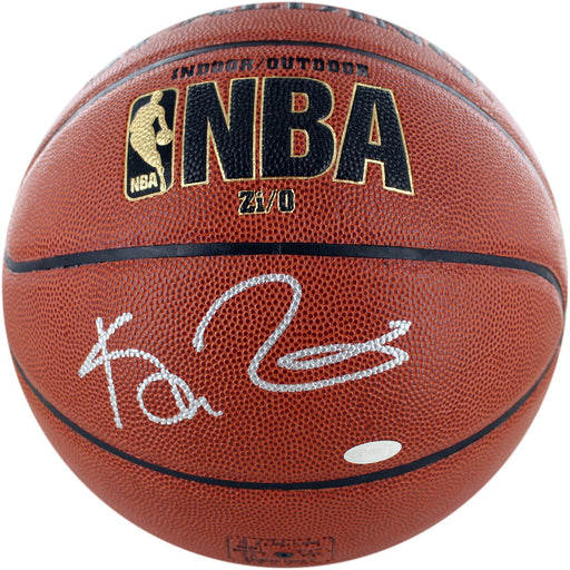 Kevin Garnett Signed Brown NBA IO Basketball (Signed in Silver)