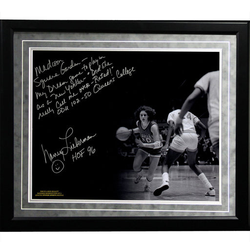 Nancy Lieberman Facsimile Playing in MSG Framed Metallic 16x20 Story Photo