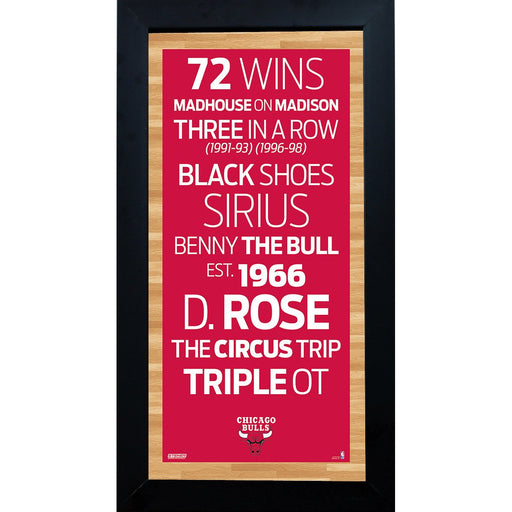 Chicago Bulls Subway Sign 6x12 Framed Photo