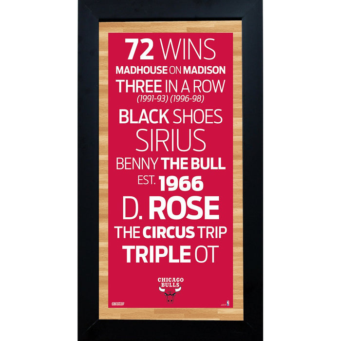 Chicago Bulls Subway Sign 6x12 Framed Photo