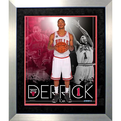 Derrick Rose Chicago Bulls Team Colors Composite Vertical Framed 11x14 Collage