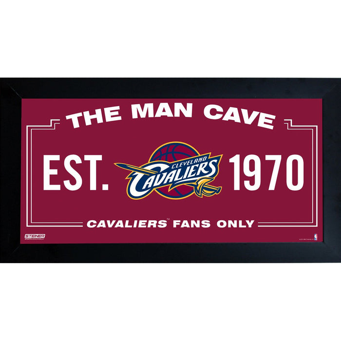 Cleveland Cavaliers Man Cave Sign 6x12 Framed Photo