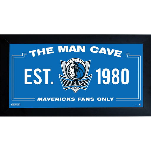 Dallas Mavericks Man Cave Sign 6x12 Framed Photo