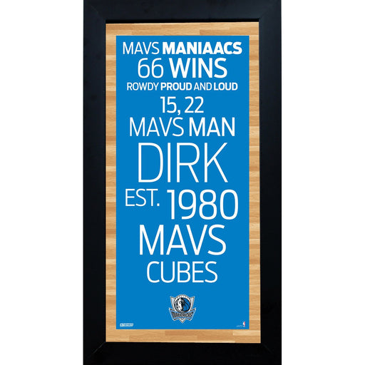 Dallas Mavericks Subway Sign 6x12 Framed Photo