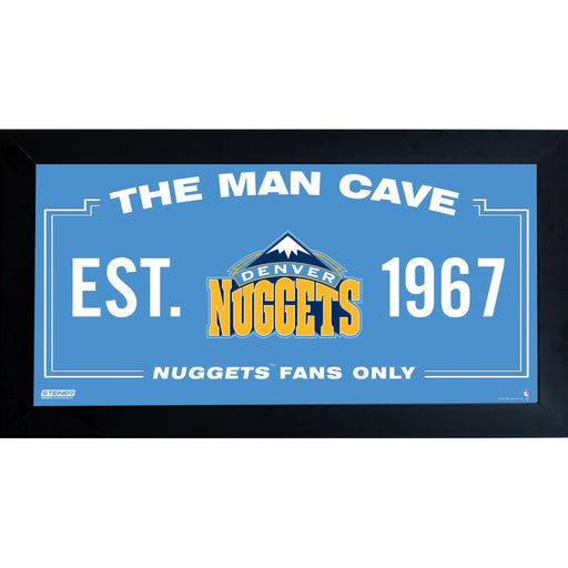 Denver Nuggets Man Cave Sign 6x12 Framed Photo