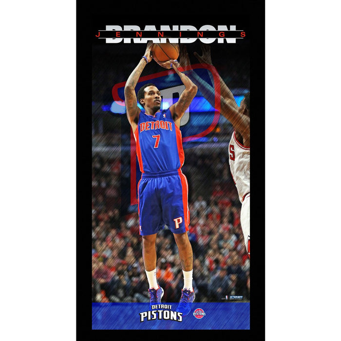 Brandon Jennings Detroit Pistons Player Profile Wall Art 9.5x19 Framed Photo