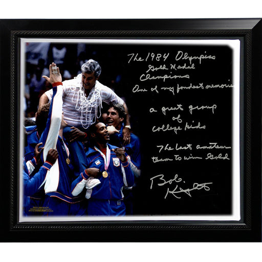 Bob Knight Facsimile Winning Olympic Gold Stretched Framed 22x26 Story Canvas