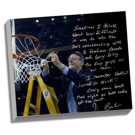 Jim Boeheim Facsimile Cutting Down the Net Stretched 22x26 Story Canvas