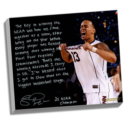 Shabazz Napier Facsimile NCAA Champs Stretched 22x26 Story Canvas