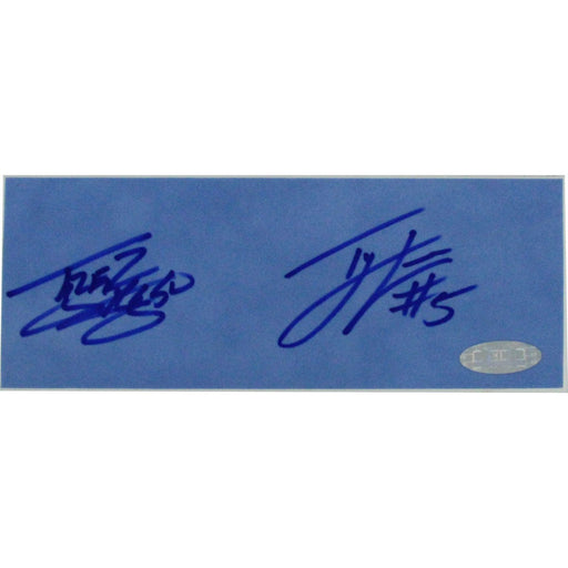 Tyler Hansbrough Ty Lawson Dual Signed Chit