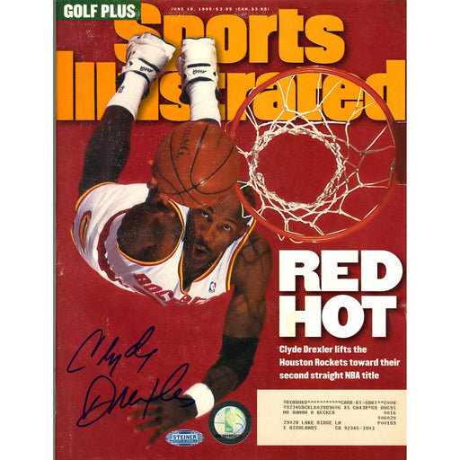 Clyde Drexler Signed 61995 Sports Illustrated Magazine