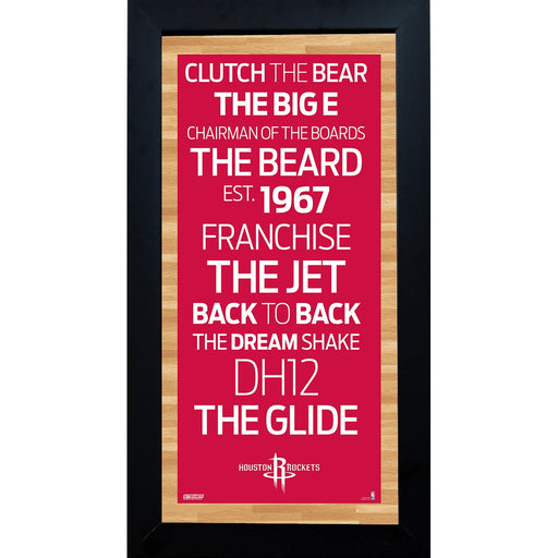 Houston Rockets Subway Sign 6x12 Framed