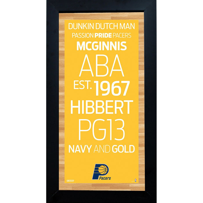 Indiana Pacers Subway Sign 6x12 Framed Photo