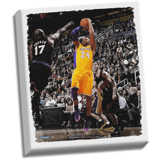 Kobe Bryant Fade-Away Jump Shot Stretched 32x40 Canvas