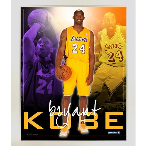 Kobe Bryant LA Lakers Team Colors Composite Vertical 11x14 Framed Collage