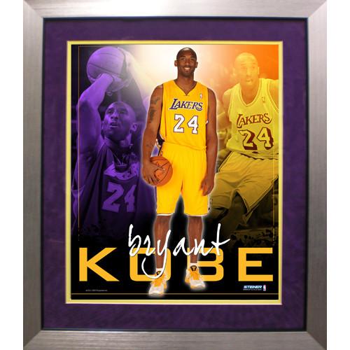 Kobe Bryant LA Lakers Team Colors Composite Vertical Framed 16x20 Collage