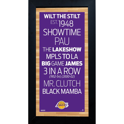 Los Angeles Lakers Subway Sign 6x12 Framed Photo