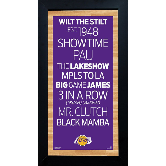 Los Angeles Lakers Subway Sign 6x12 Framed Photo