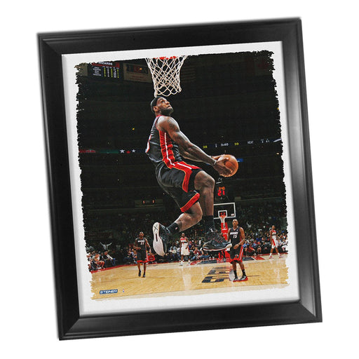 Lebron Dunk Framed Stretched 22x26 Canvas