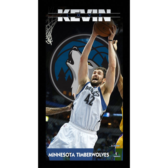 Kevin Love Minnesota Timberwolves Player Profile Wall Art 9.5x19 Framed Photo