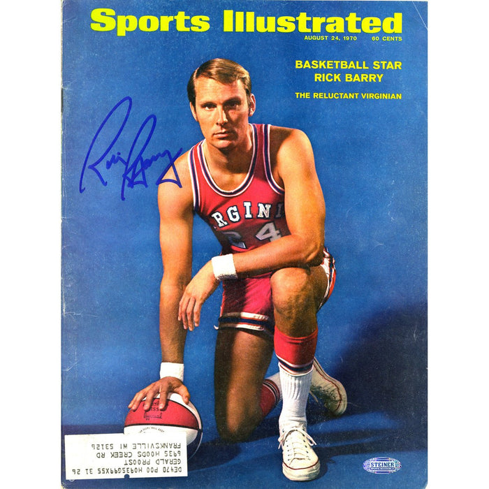 Rick Barry Signed 82470 Sports Illustrated Magazine