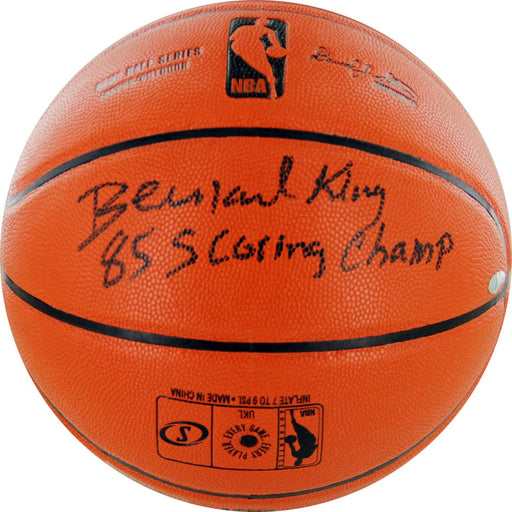 Bernard King IO Basketball w 85 NBA Scoring Champ Insc.