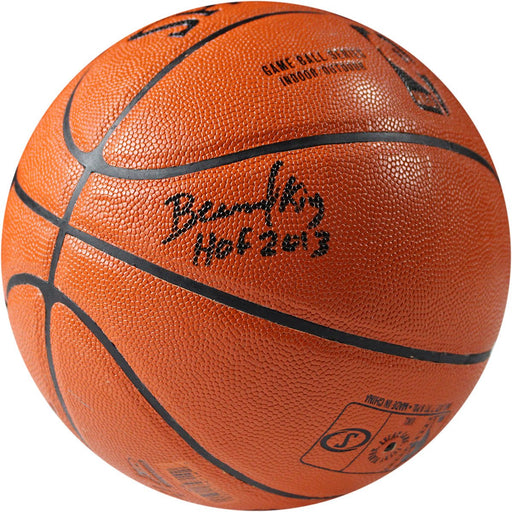 Bernard King Signed IO Basketball wHOF incs (corner sig)