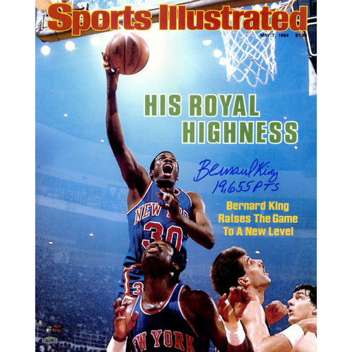 Bernard King Signed Sports Illustrated 16x20 Photo w 19655 Pts Insc