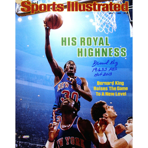 Bernard King Signed Sports Illustrated Cover 16x20 Photo w 19655 Pts HOF 2013 insc