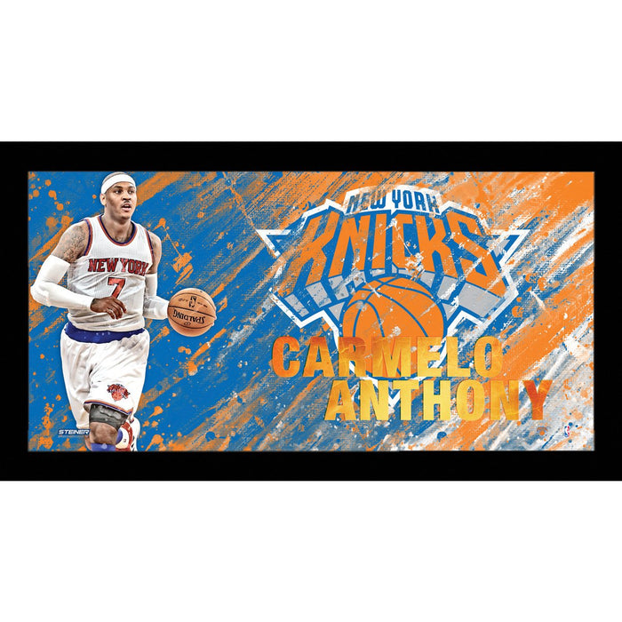 Carmelo Anthony Brushstroke Framed 10x20 Collage