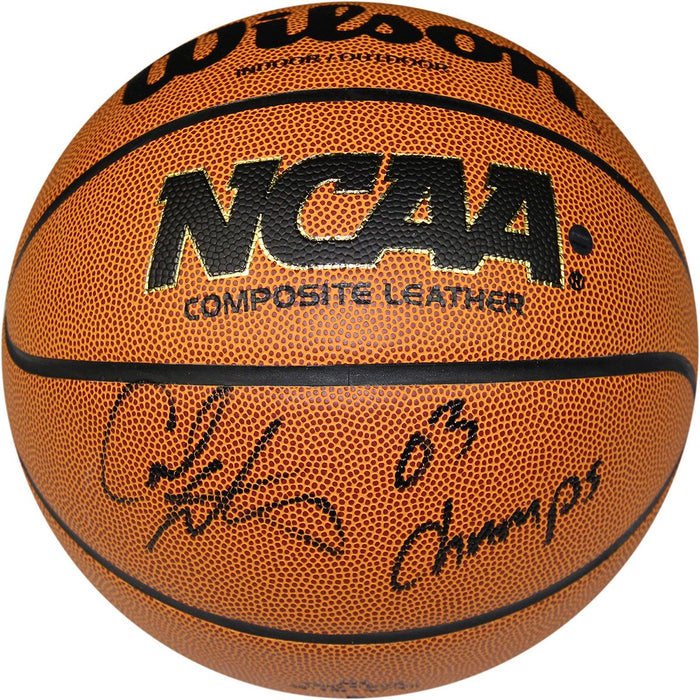 Carmelo Anthony Signed NCAA Basketball w 03 Champs insc