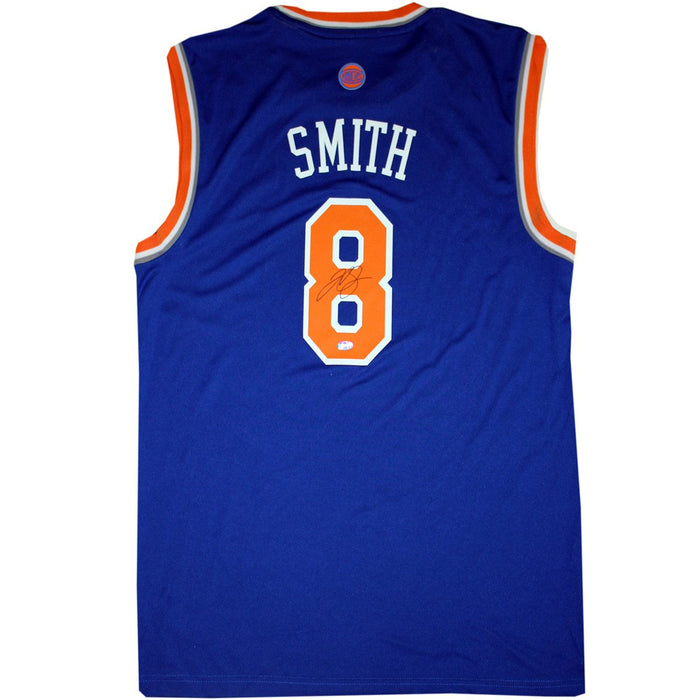 J.R. Smith Signed New York Knick Blue Replica Jersey