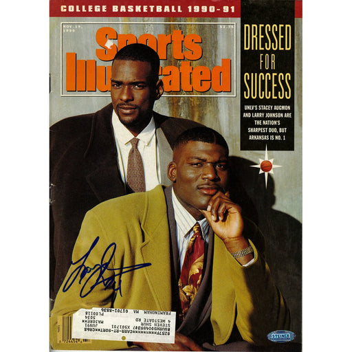 Larry Johnson Signed 11191990 Sports Illustrated Magazine