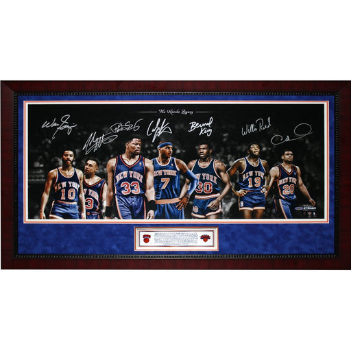 New York Knicks Legacy Signed 14x32 Framed Photo (LE of 100)