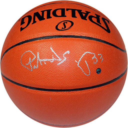 Patrick Ewing signed IO NBA Orange Basketball (Signed in Silver)