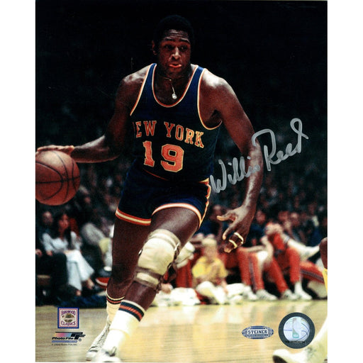 Willis Reed Dribbling In Blue Jersey 8x10 Photo