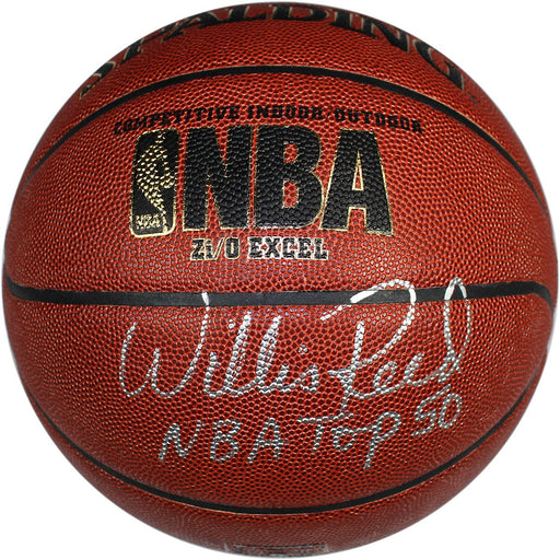 Willis Reed Signed IO Basketball w NBA TOP 50 Insc.