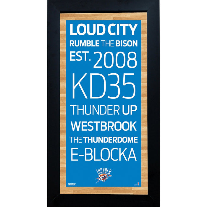 Oklahoma City Thunder Subway Sign 6x12 Framed Photo