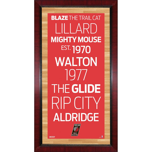 Portland Trail Blazers Subway Sign Wall Art 16x32 Photo