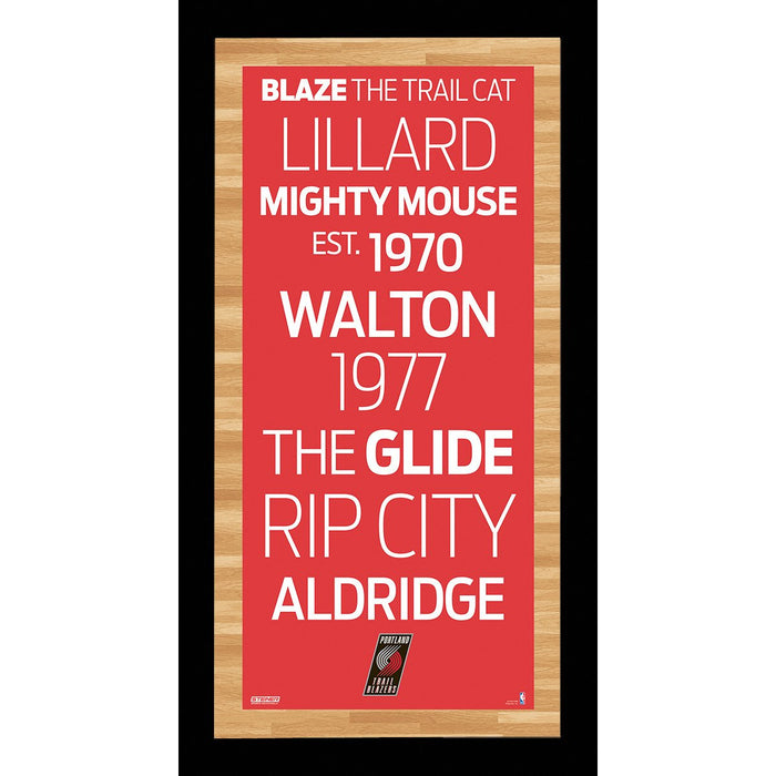 Portland Trail Blazers Subway Sign Wall Art 9.5x19 Photo