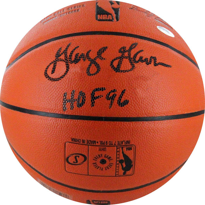 George Gervin Signed IO NBA Orange Basketball w HOF 96 Insc.