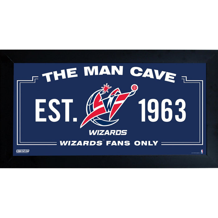 Washington Wizards Man Cave Sign 6x12 Framed Photo