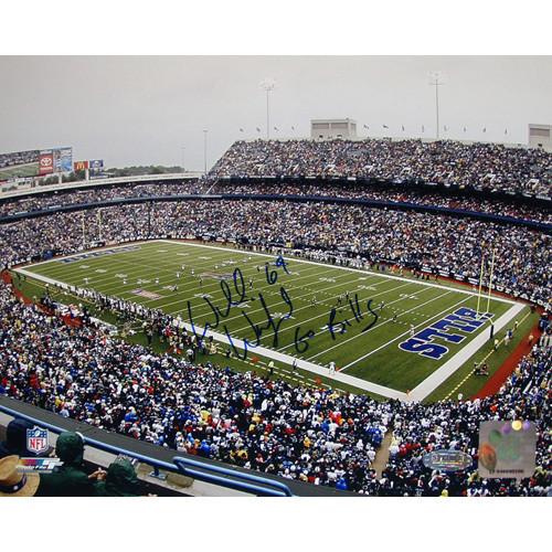 Will Wolford Signed Bills Stadium Overview Horizontal 8x10 Photo with Go Bills Insc.