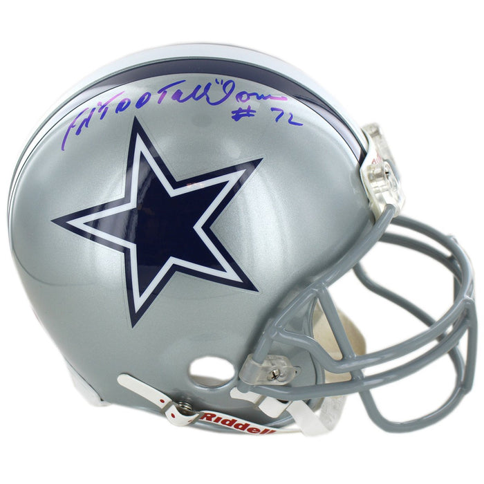 Ed Too Tall Jones Signed Dallas Cowboys Authentic Helmet