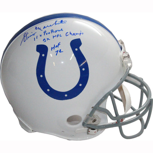 Gino Marchetti Signed Colts Helmet w 11x Pro Bowl 2x NFL Champs HOF Insc