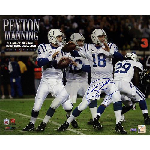 Peyton Manning 4-Time AP NFL MVP Multi-Exposure Horizontal 16x20 Photo Collage