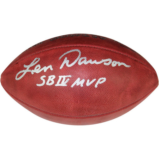 Len Dawson Signed SB IV Football w SB IV MVP Inscription