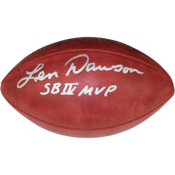 Len Dawson Signed SB IV Football w SB IV MVP Inscription