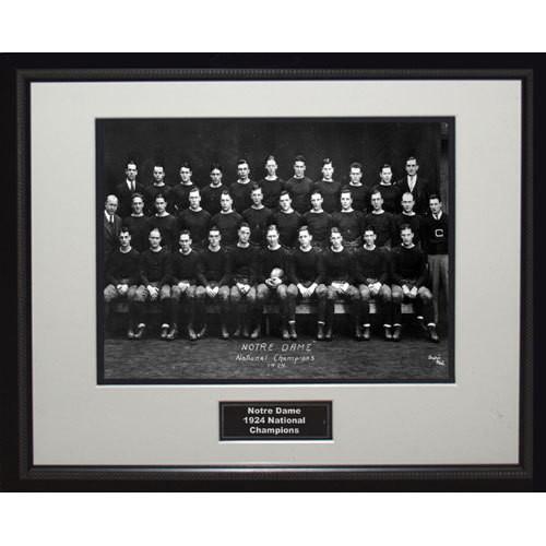 1924 Notre Dame National Championship Team Portrait Framed 16x20 Photo