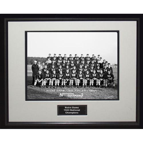 1943 Notre Dame National Championship Team Portrait Framed 16x20 Photo